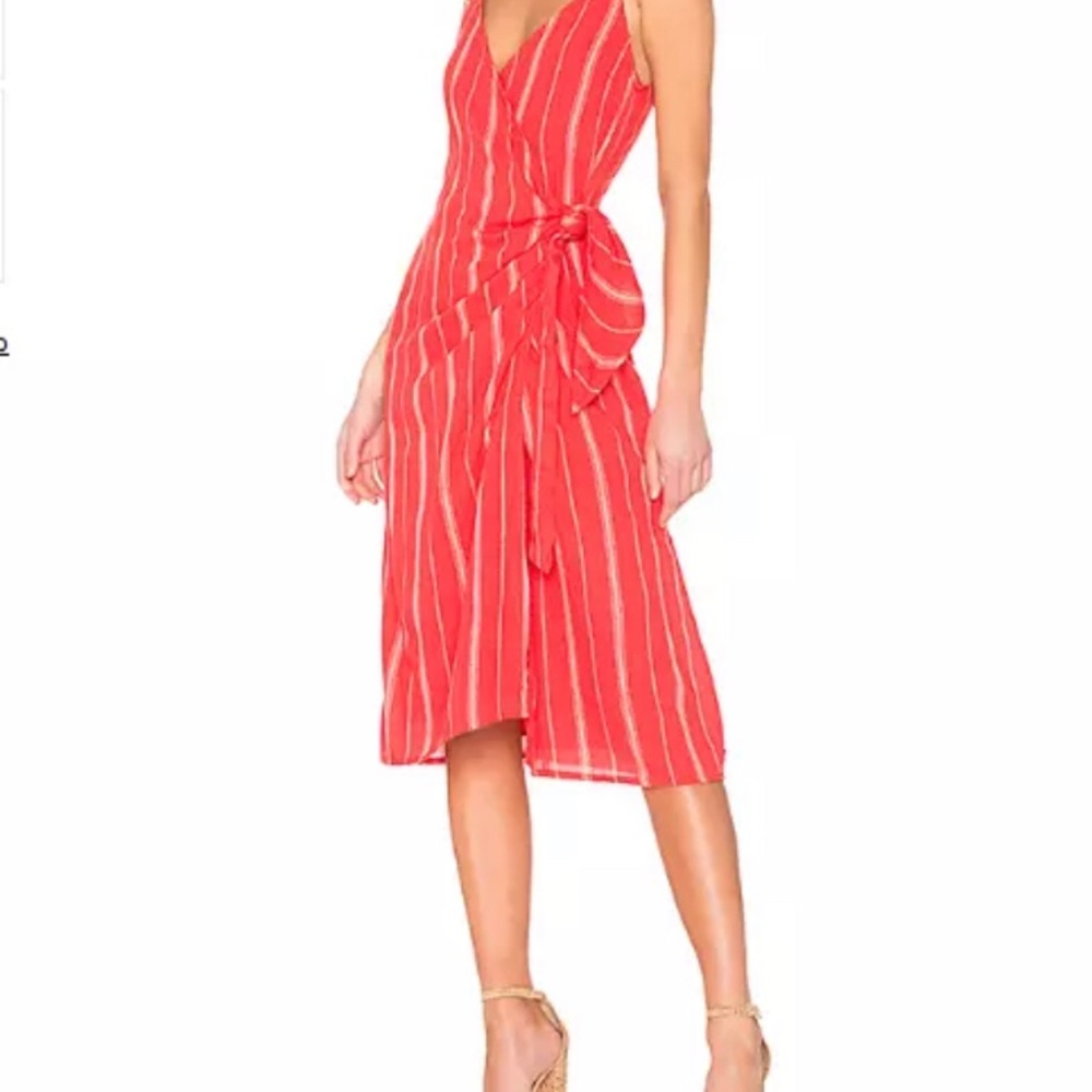 AMUSE SOCIETY Red Orange Bordeaux Blooms Dress XS